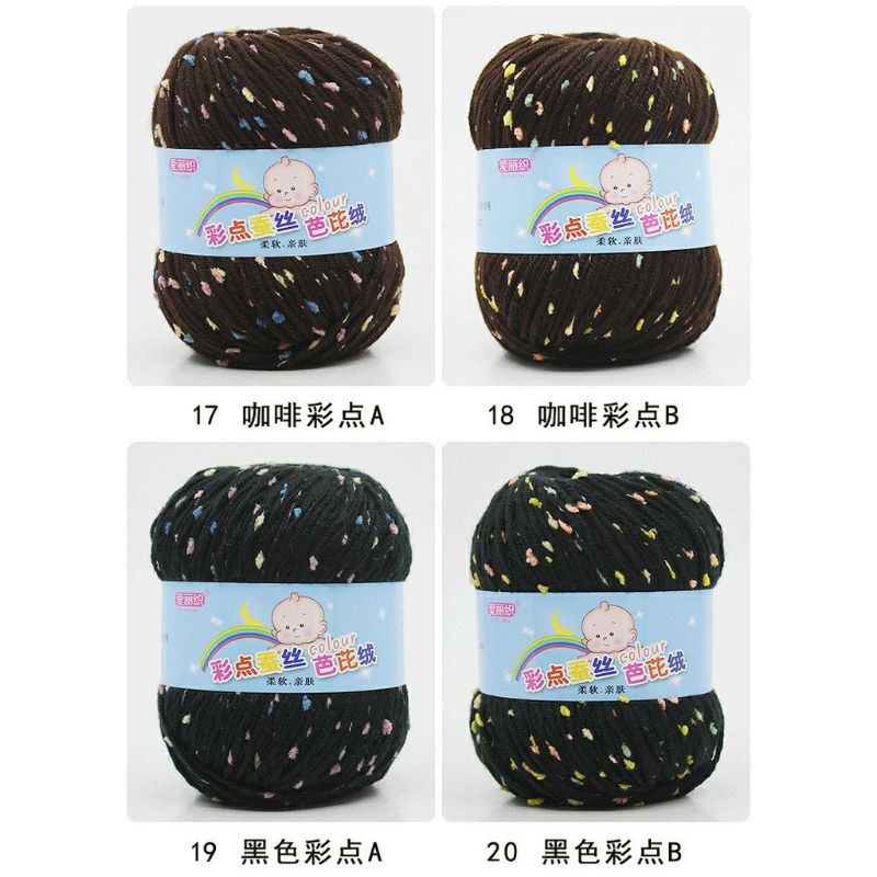 Cuộn Len Đan Sợi Móc Nhiều Màu