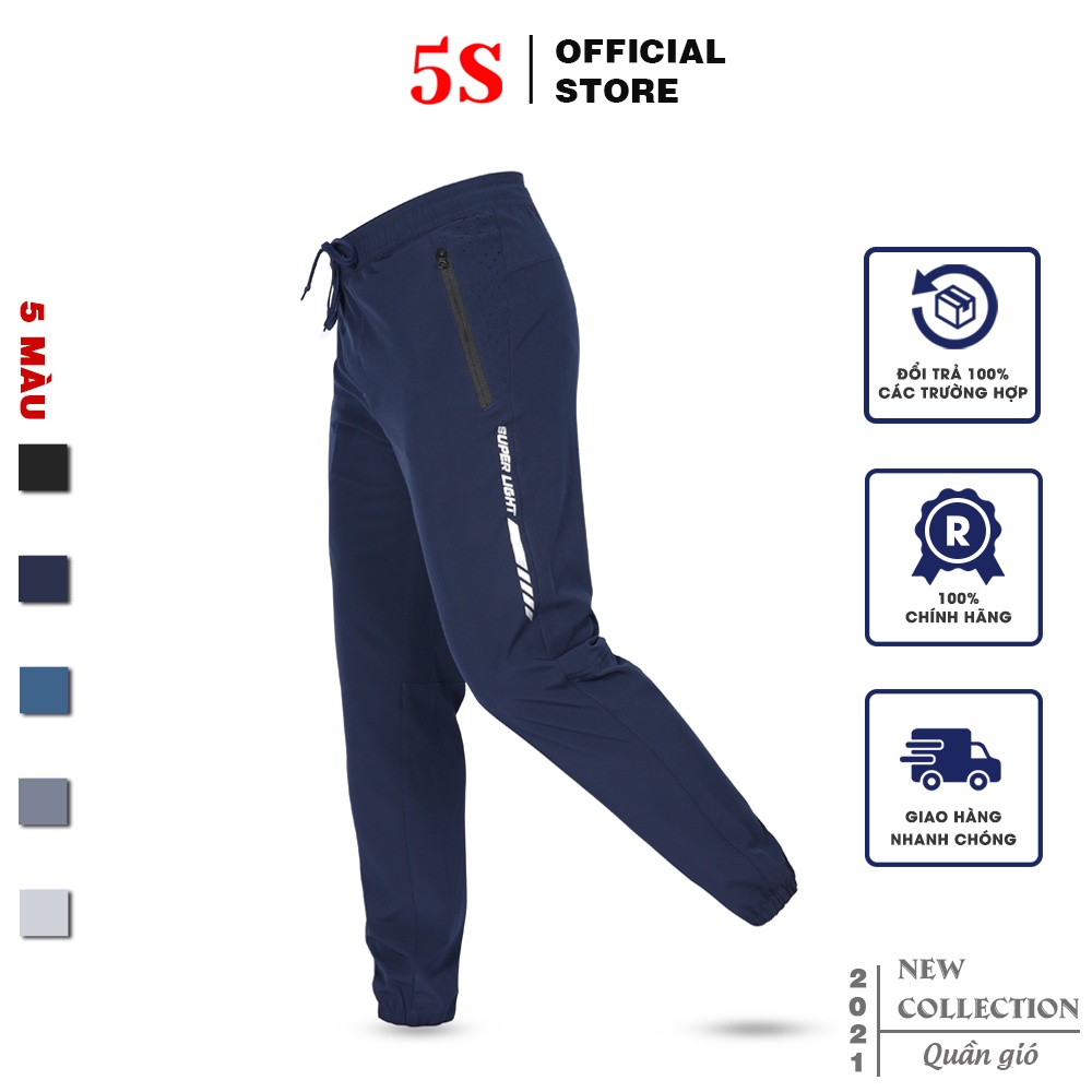 [MUA 2 GIẢM 30K] Quần Thể Thao Jogger Nam 5S (5 Màu), Vải Gió Cao Cấp, Siêu Nhẹ, Chống Nhăn, Giữ Ấm Tốt (QGD21014)