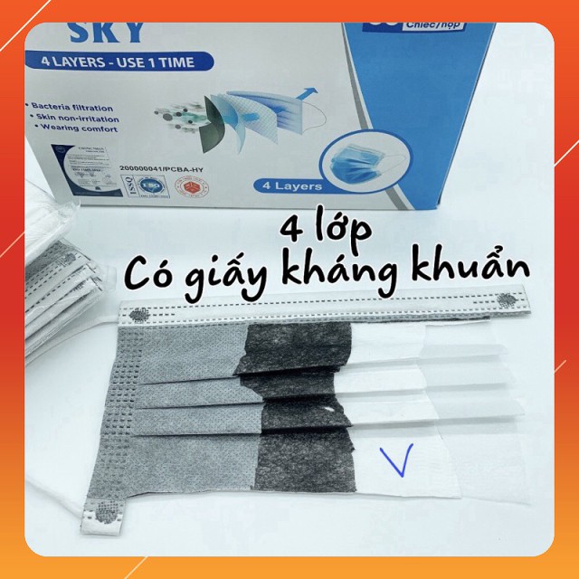 Khẩu Trang Y Tế Cho Bé Hộp 50 Cái Giấy Kháng Khuẩn 3 Lớp An Toàn Cho Bé