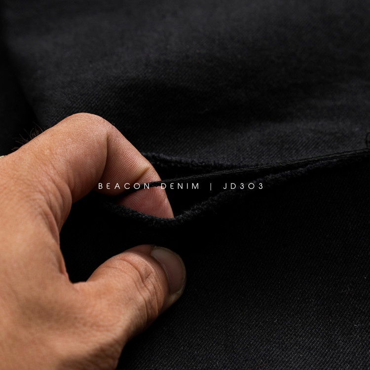 Quần Jean Dài Nam Mẫu Đen Rách Gối BEACON DENIM Form Slim Fit Trẻ Trung JD303