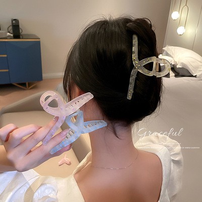 Kẹp Tóc Càng Cua Bằng Nhựa Acrylic Nhiều Màu Xinh Xắn Tùy Chọn Cho Nữ
