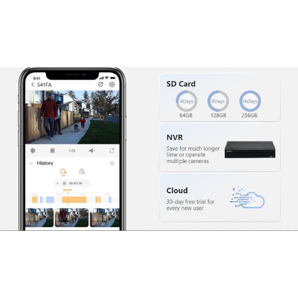 Camera IP POE PT Full Color 4.0MP IPC-S41FAP có màu ban đêm, tích hợp mic quay quét 360, lắp đặt được ngoài trời