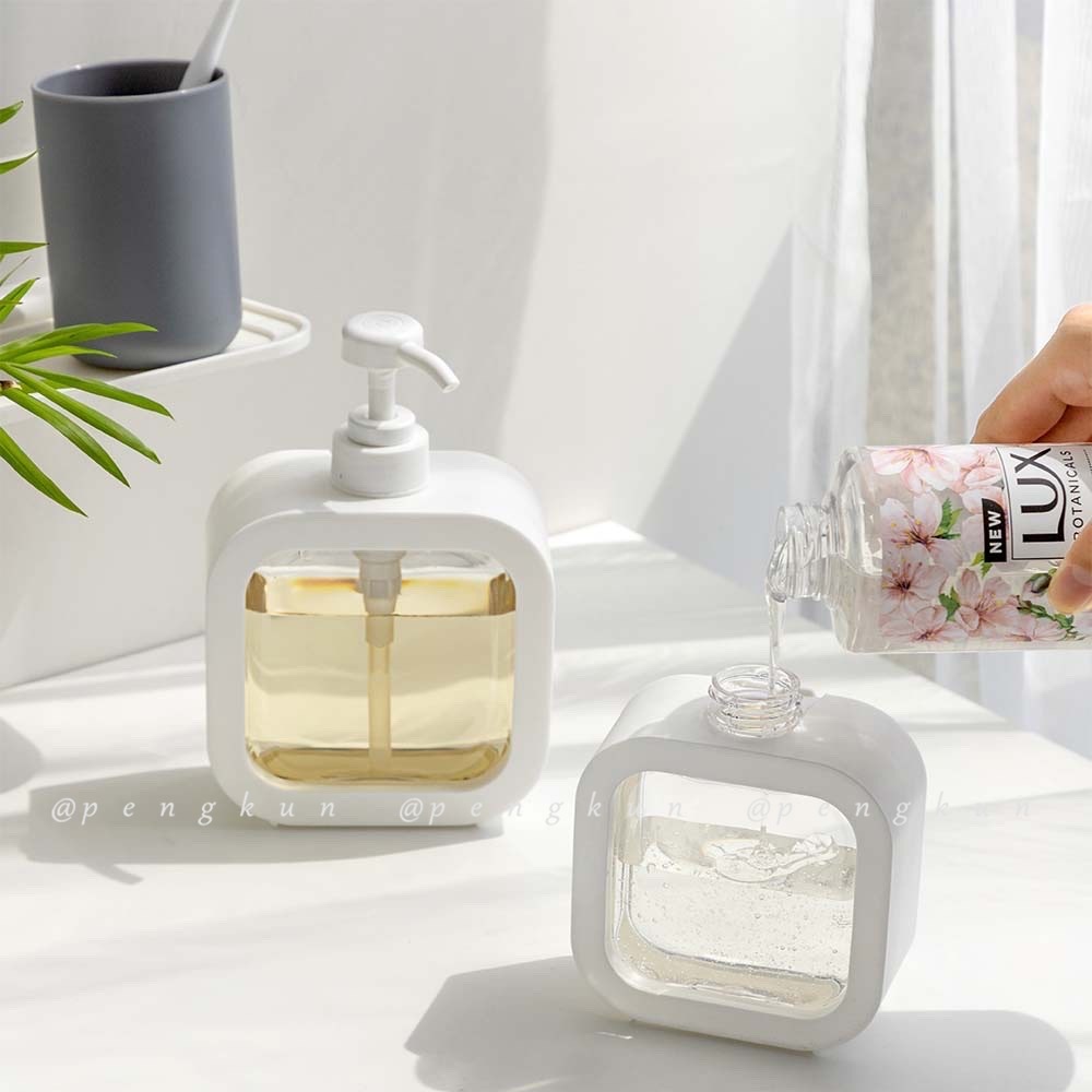 Sữa tắm Dropping Bottle 500ml Press Bottle Thiết kế của Nhật Bản Lotion công suất lớn Dropping Bottle Hand Lotion Replacement Bottle