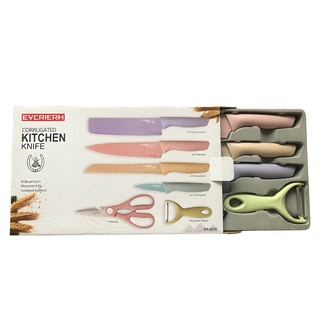 Bộ Dao Kéo 6 Món Everrich Kitchen Lúa Mạch - R