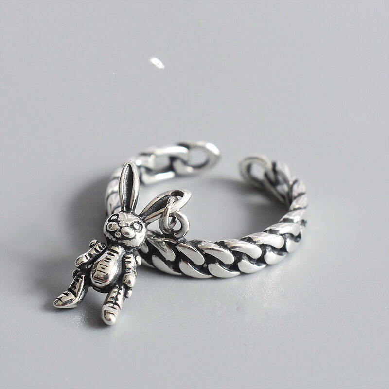 Nhẫn Đeo Tay Hình Thỏ Cá Tính Phong Cách Hàn Quốc