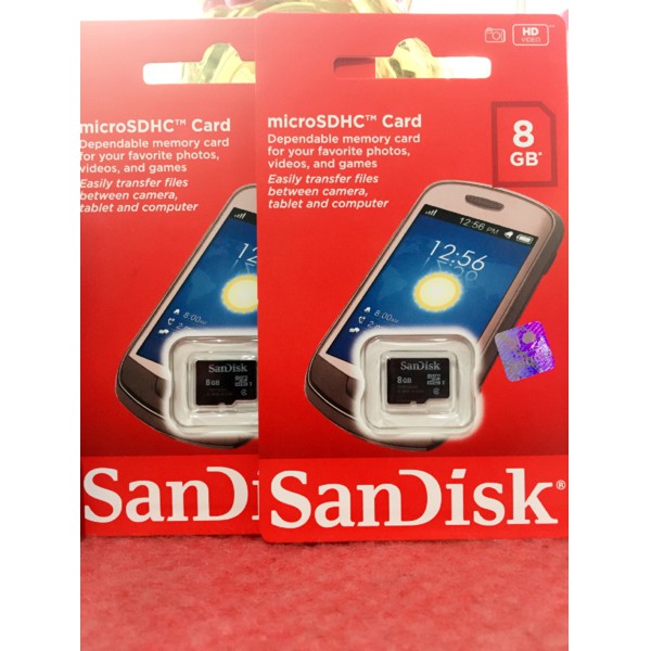 Thẻ Nhớ Sandisk Microsd 8gb Class 4 100%