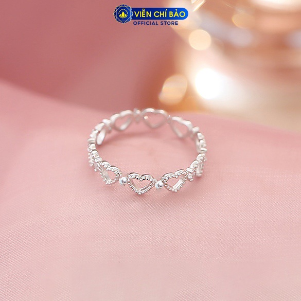 Nhẫn bạc nữ Empty Hearts chất liệu bạc 925 thời trang phụ kiện trang sức Viễn Chí Bảo N400786