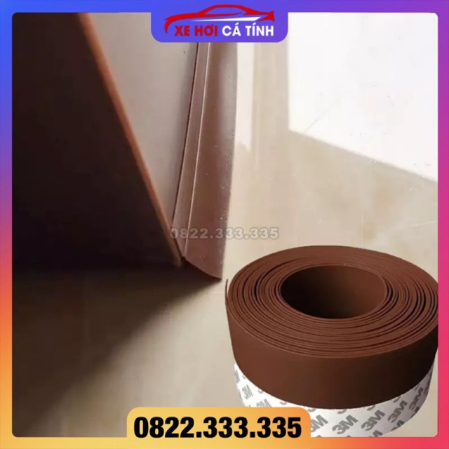 2 Mét Ron Chân Cửa Cao Su LOẠI CẢI TIẾN Dán Chống Bụi Côn Trùng 25 35 45 60 110mm