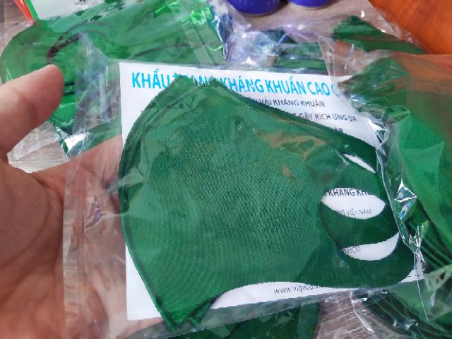 Khẩu trang vải Poly xanh lá (set 10 cái) | BigBuy360 - bigbuy360.vn