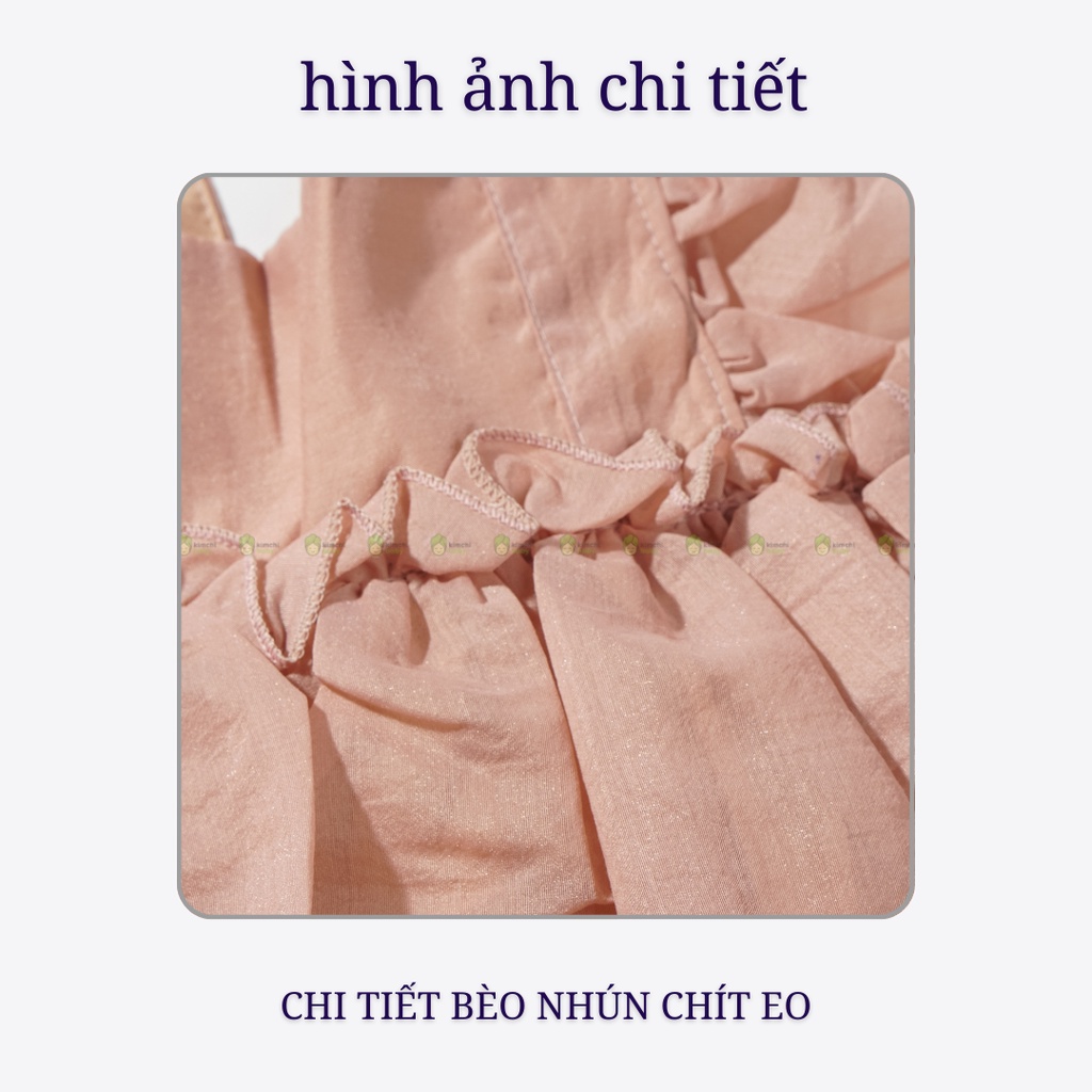 Váy 2 Dây Vải Voan Tơ Bé Gái Điệu Đà Cho Bé Mặc Đi Chơi, Đi Học CKV05