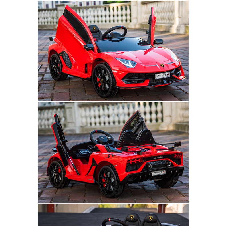 Xe ô tô điện trẻ em 4 bánh 2 chỗ ngồi bản quyền Lamborghini