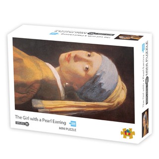 Cô gái & Chiếc Khuyên Ngọc Trai Johannes Vermeer - Tranh Ghép Xếp Hình Mini Cỡ Bé 1000 Mảnh Giấy 42*29.7 CM