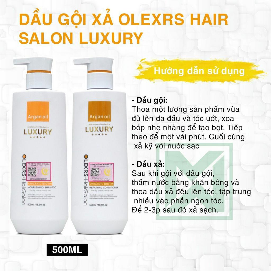 Dầu gội xả phục hồi, chống rụng tóc Olexrs Hair Salon Luxury 500ml mùi mới