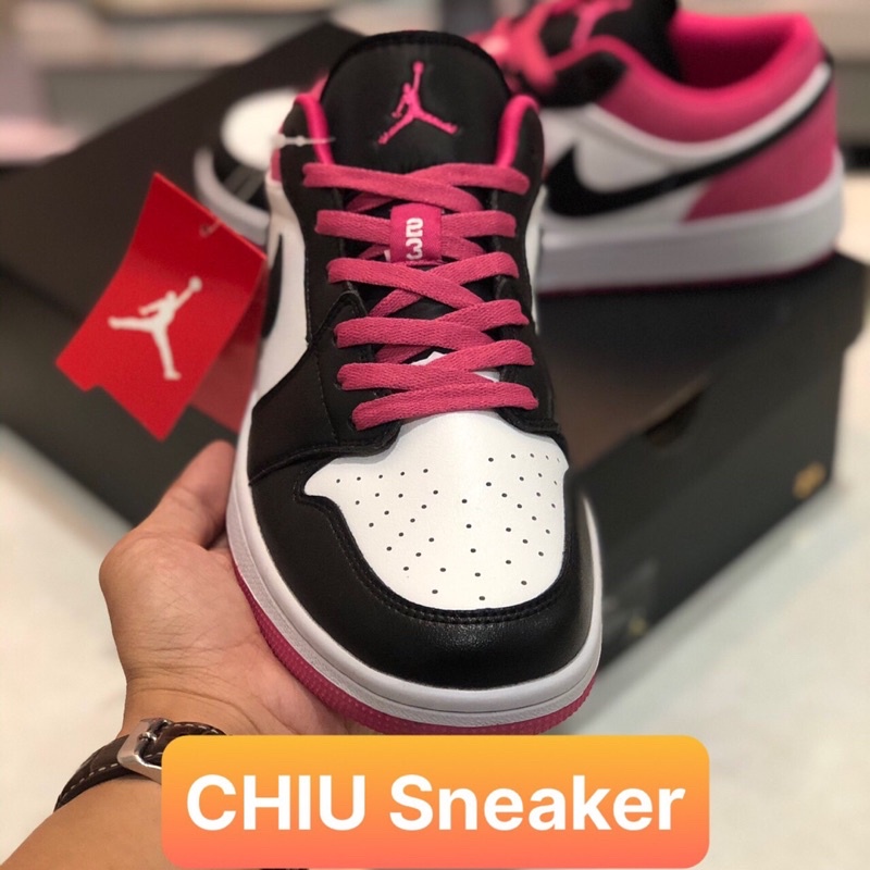 Giày thể thao Sneaker Jordan low Hồng Binz phiên bản SC da thật jd1 cổ thấp