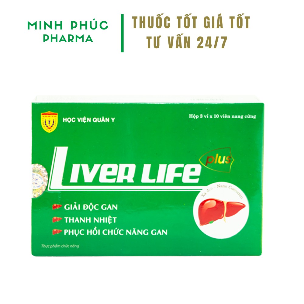 Thuốc giải độc gan Liver Life Plus - Học viện Quân Y - Thuốc bổ gan bảo vệ và phục hồi chức năng gan | BigBuy360 - bigbuy360.vn
