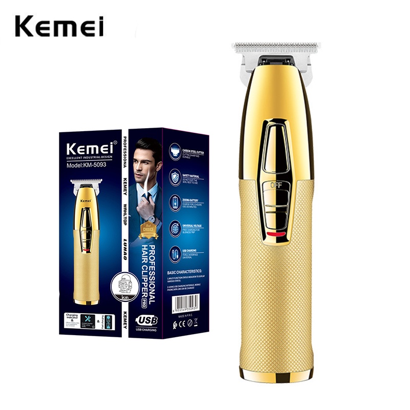 Máy cạo râu cắt tóc chuyên nghiệp Kemei 0mm có phụ kiện