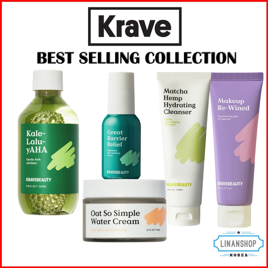 [Hàng mới về] KRAVE BEAUTY Kem Oat So Simple Water / Kale Lalu Yaha /Great Barrier Relief /Sữa Rửa Mặt Matcha