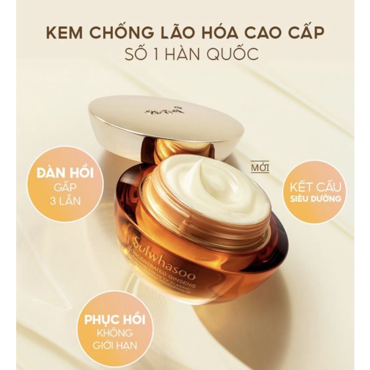 [ Bảng Giới Hạn Full 60ML ] Kem tái tạo da từ nhân sâm cô đặc Sulwhasoo Concentrated Ginseng Renewing Cream ex 60ml