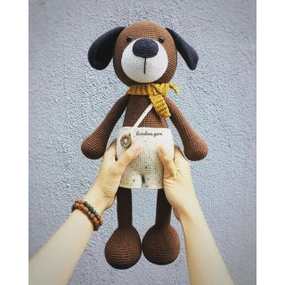 Chú cún pluto bằng len - cún móc len 50cm - chú cún bằng len