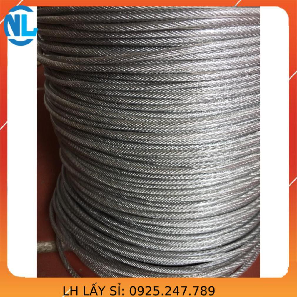 Dây phơi quần áo, cáp bọc nhựa phi 4x 30m, 4 tăng đơ,10 khóa cáp cáp thép giá sỉ - THÁI BÌNH VINA