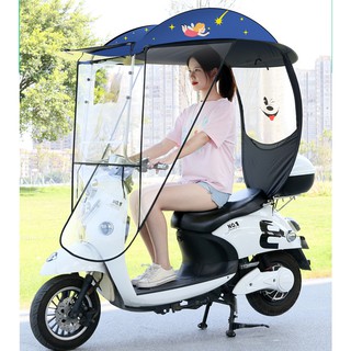 Dù che nắng + mưa gắn vào xe máy thời trang