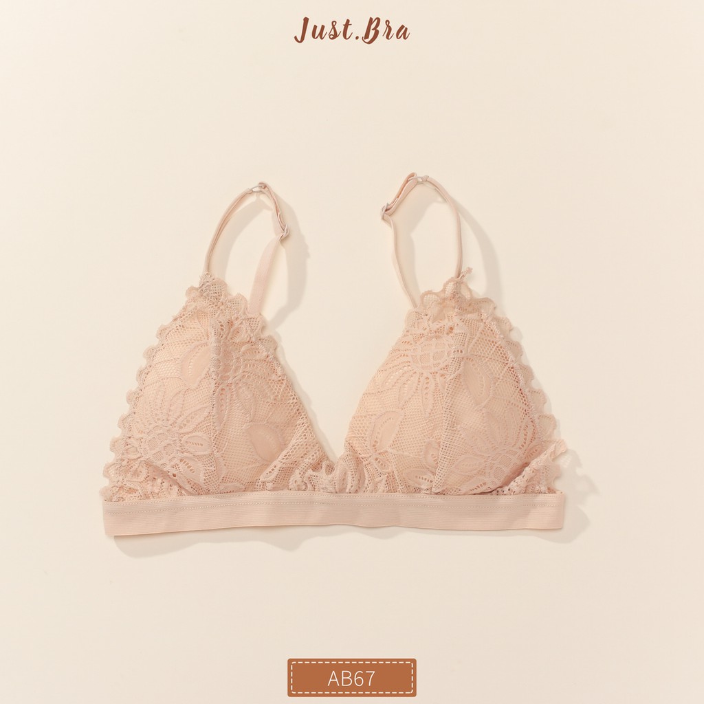 [Mã WABRJM1111 giảm 10% đơn 99K] Áo ngực tam giác Just Bra họa tiết ren tin tế AB67B | BigBuy360 - bigbuy360.vn