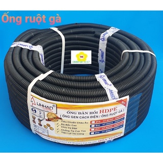 1 CUỘN - Ống luồn dây điện ( Ruột gà / Ống gen ) Lihhan ( MÀU ĐEN ) / lihan