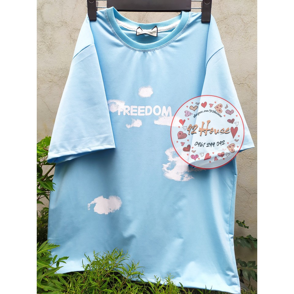 Áo thun dáng rộng unisex U Cover Freedom tay lỡ