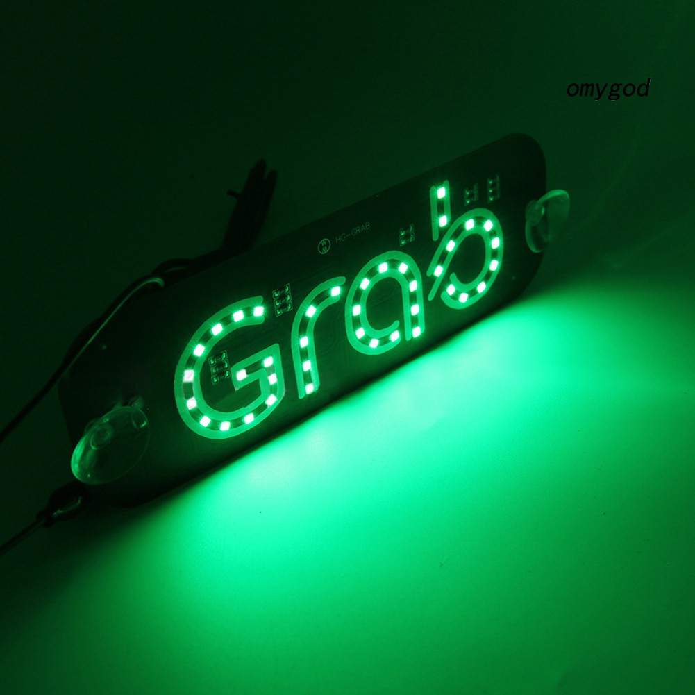 Bảng đèn LED hình chữ Grabtaxi 12V