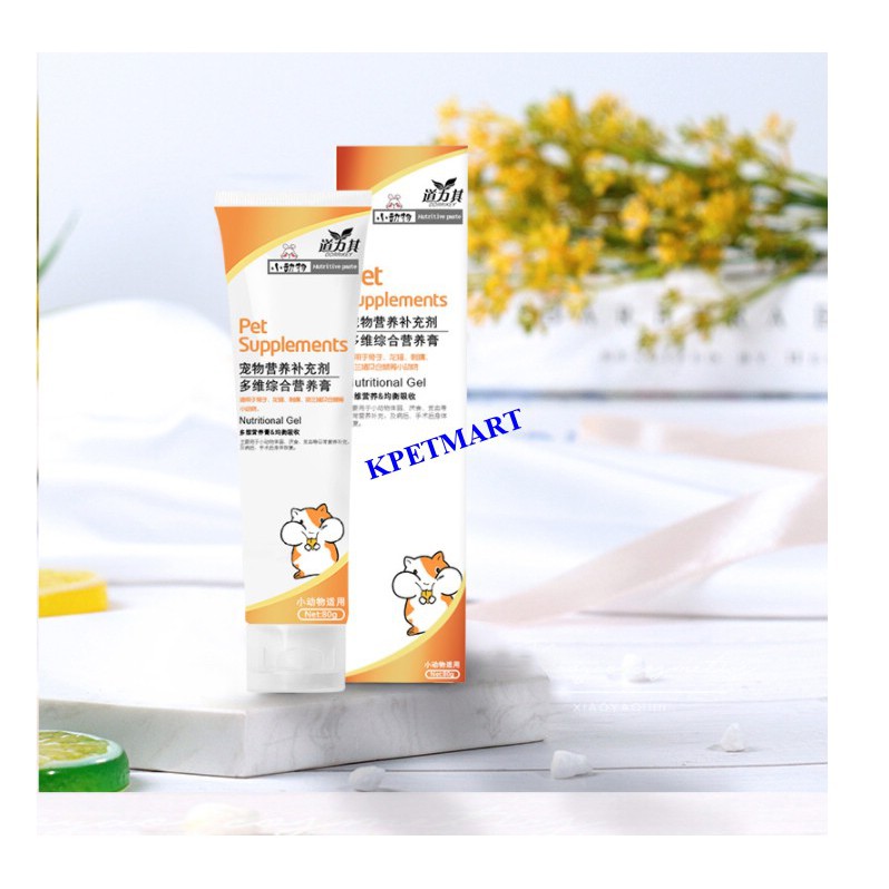 GEL dinh dưỡng cho hamster, thỏ, nhím kiểng PET supplements tuýp 80g