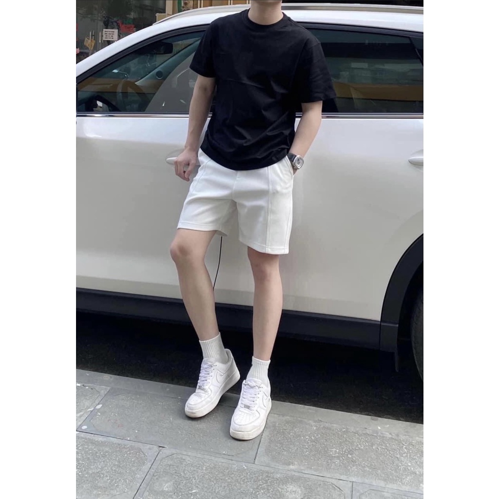 Quần Short unisex nam nữ chất cotton cao cấp, phong cách thể thao, mặc thoáng mát, co dãn 4 chiều, quần đùi nam nữ, basi