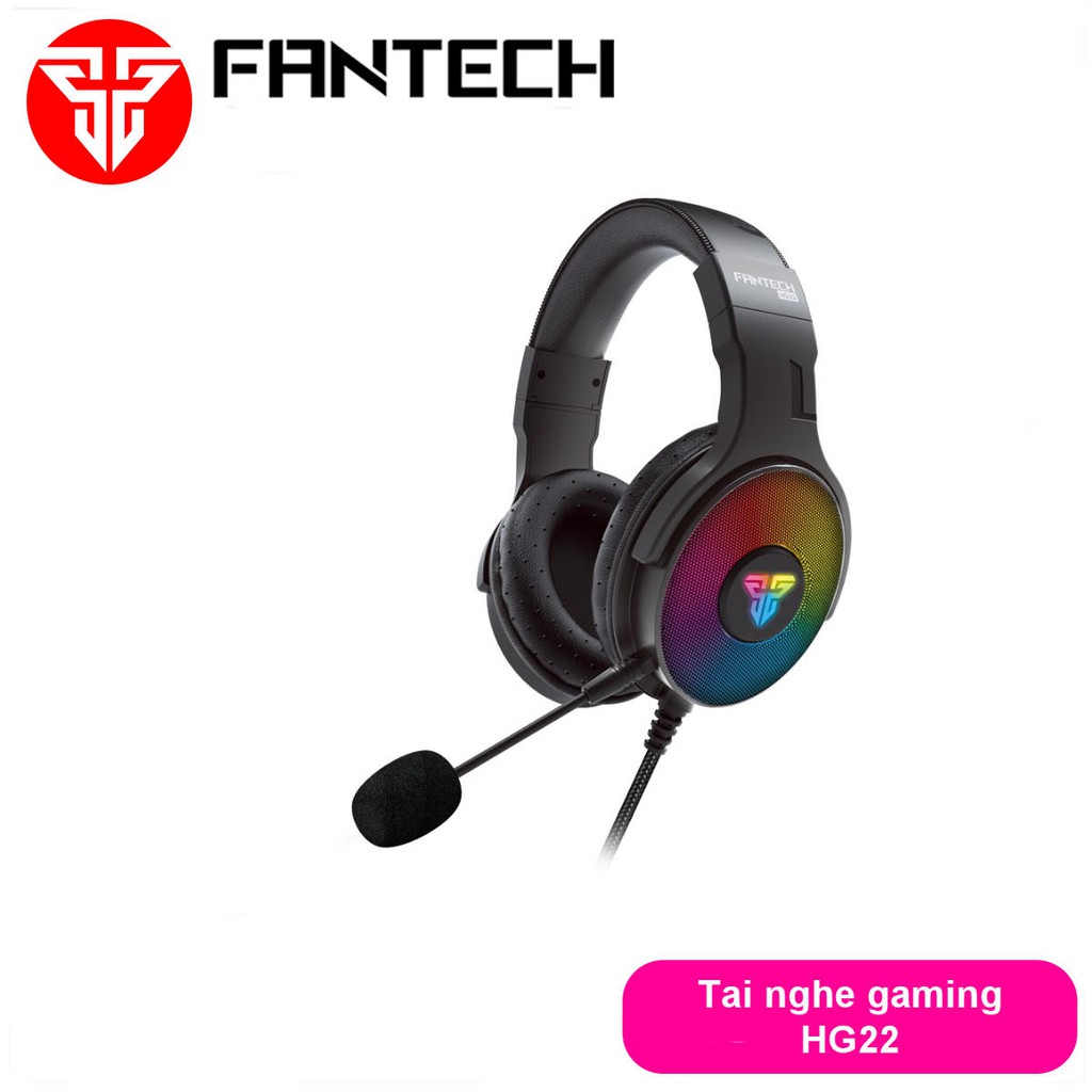 Tai nghe Gaming có dây Fantech HG22 7.1 âm thanh vòm, led RGB, jack cắm USB, dùng cho PC và PS4