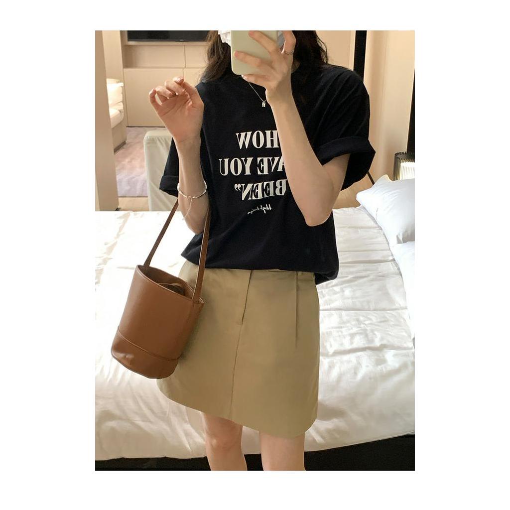 Áo Thun Nữ Ngắn Tay In Chữ Phong Cách Mới Mùa Hè 62942