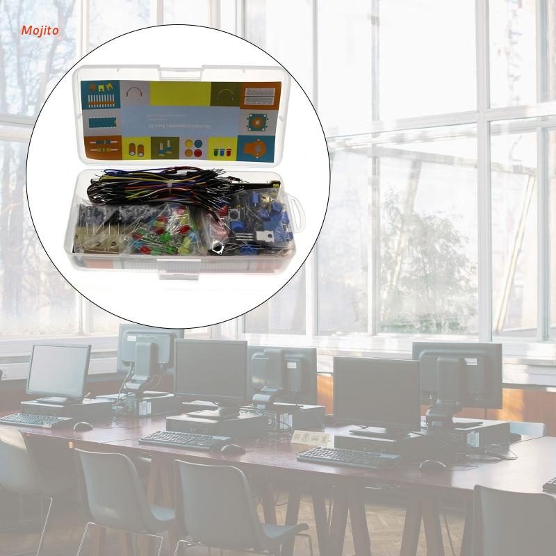 Bộ khởi động cơ bản Mojito với dây điện trở đèn LED tương thích với Arduino- UNO R3 Mega256 cho Raspberry Pi
