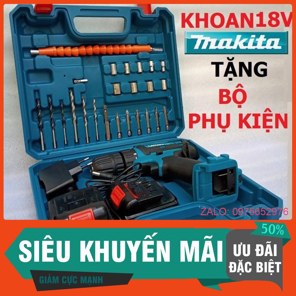 Bộ máy khoan đa năng MAKITA 18V dùng 2 PIN Hàng loại 1