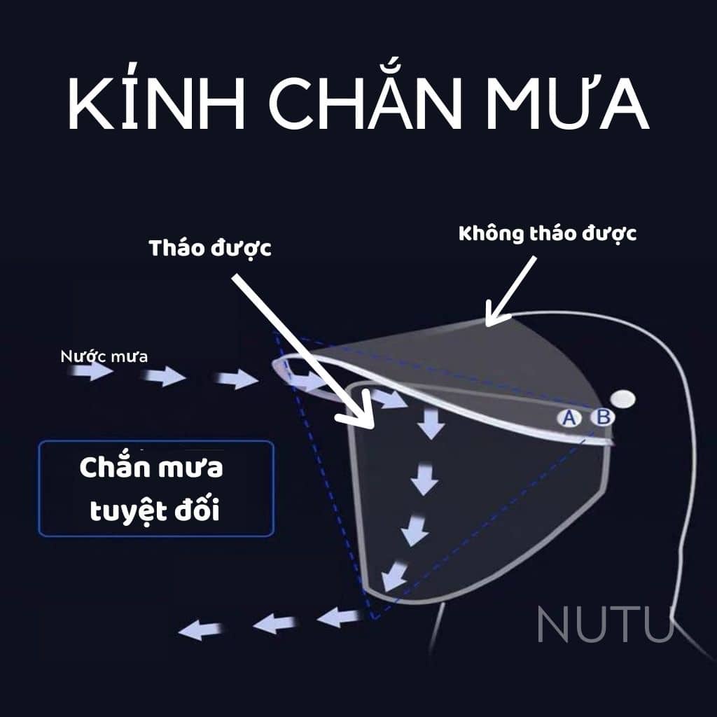 Áo Mưa Đơn-Đôi vải dù có kính,Phản quang - Kính che mặt, che gương chống ướt chống thấm siêu bền
