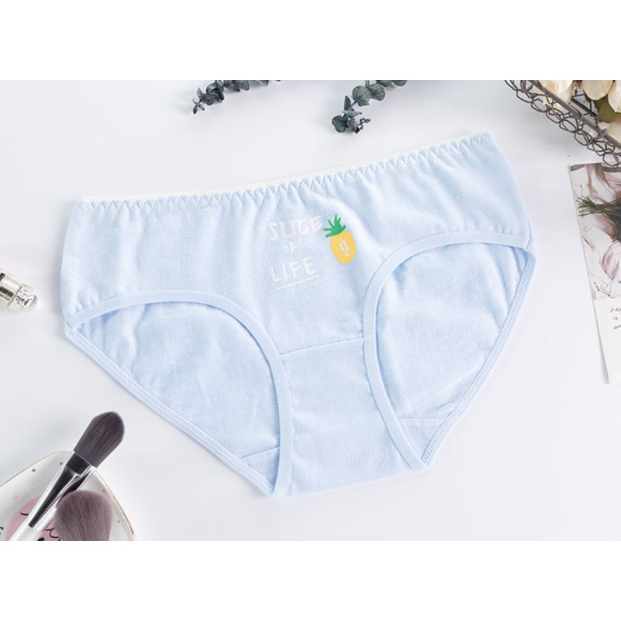 Set 5 Quần Lót Cotton Thấm Hút Mồ Hôi Họa Tiết Trái Cây P261