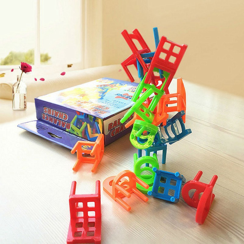 8Pcs/Lot Shape Plastic board Game Trò chơi trí tuệ xếp ghế Jenga độc đáo thú vị