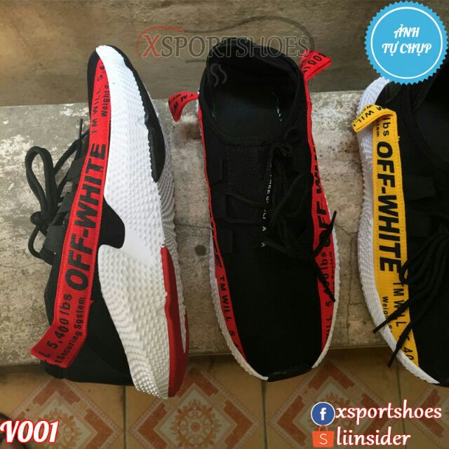 Giày nam OFF WHITE V001 - Giày sneaker nam màu đen trắng, đen đỏ, đen vàng | BigBuy360 - bigbuy360.vn