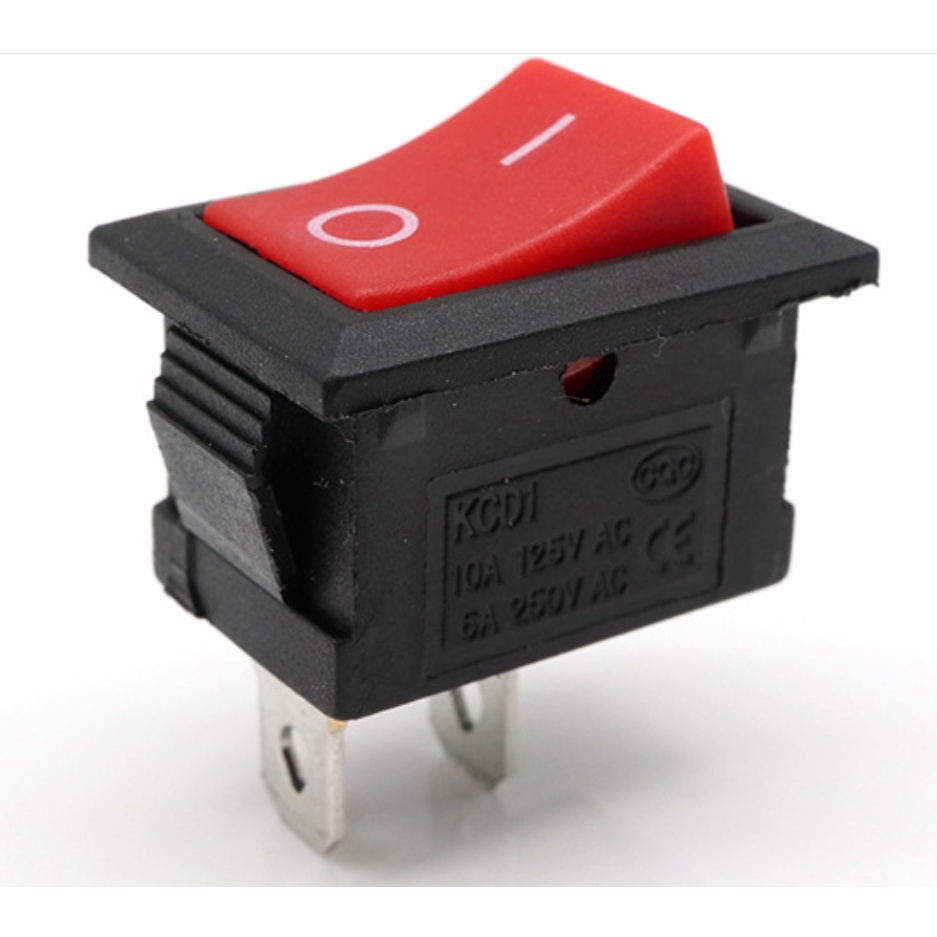 10 Công Tắt Bập Bênh KCD1-101 2P - 250V 6A kích thước 15X21mm loại tốt