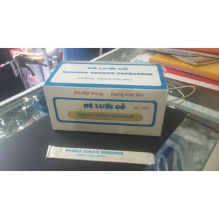 Que đè lưỡi gỗ tiệt trùng