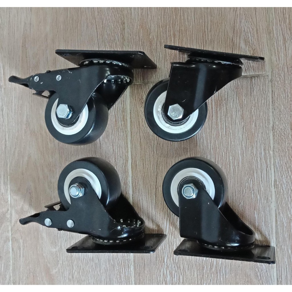 Bộ 4 bánh xe đen viền 4cm CỰC TỐT
