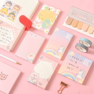 Enjoymore 🌈 Bộ 80 Giấy Ghi Chú Dày Dễ Thương Hình Heo, Unicorn, Khủng Long Memo Pad Note Kỳ Lân