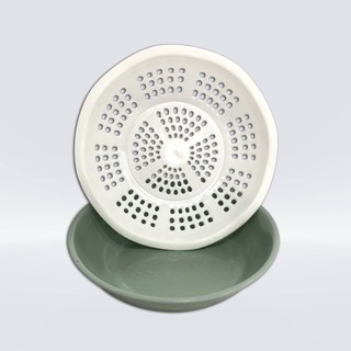 Bộ thau rổ nhựa đựng rau củ quả,thực phẩm ráo nước cho gia đình TL5008 - 25cm