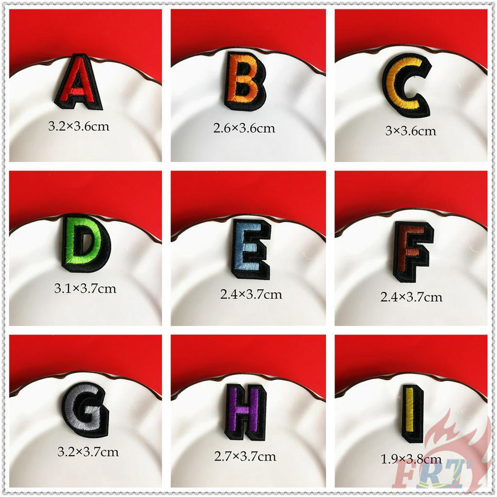 ✿ Colorful English Letters Iron-on Patch ✿ 1Pc Diy Embroidery Patch Sew on Iron on Badges Patches