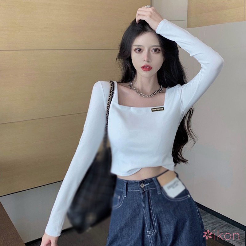 Áo Thun Tay Dài Màu Sắc Thời Trang Cho Nữ