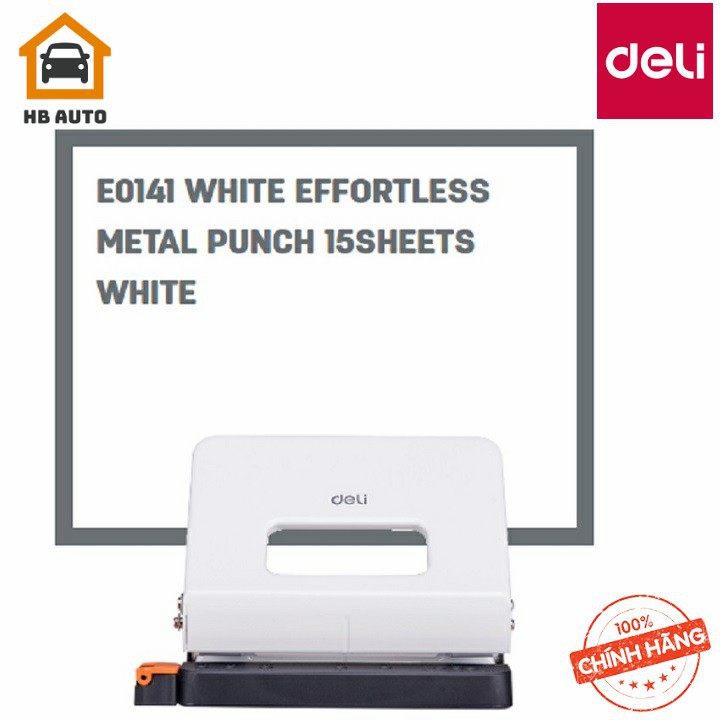 Bấm lỗ giấy 15 tờ Deli 141 vỏ kim loại bền đẹp