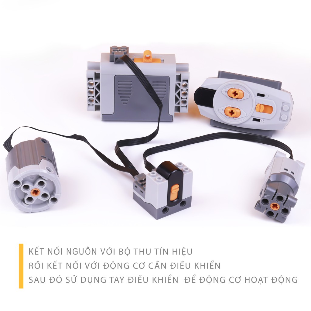 COMBO ĐIỀU KHIỂN TỪ XA 2.4G  8886 COMBO GỒM CẢ MẮT THU TƯƠNG THÍCH LEGO 9686 LEGO TECHNIC CHÍNH HÃNG HỌC VIỆN AKA LEGO