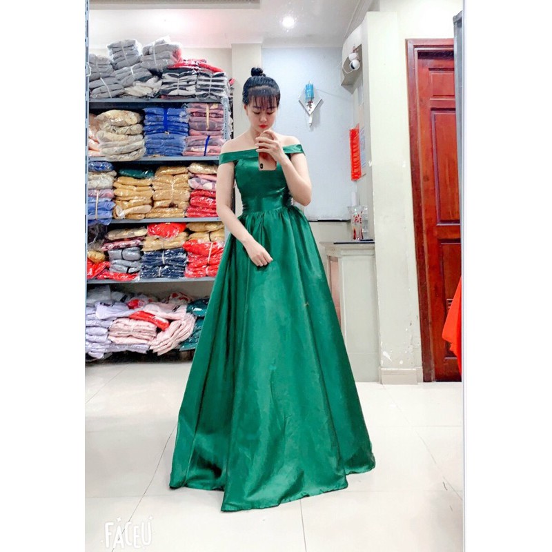 Đầm Maxi xoè bẹt vai SANG TRỌNG MS15Y ( Size M, L đến 58kg ) | BigBuy360 - bigbuy360.vn