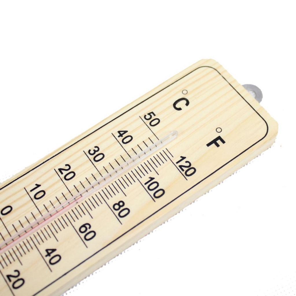 Nhiệt Kế Thủy Ngân Treo Tường Bằng Gỗ